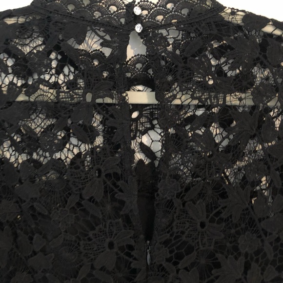 Zara Black Pleated Lace Mini Dress | NWT | Size M Cocktail Party - Picture 6 of 6